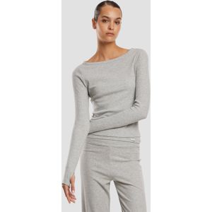 Aim'n - Ease - Sport T-shirt - Lichtgrijs Melange - Lange Mouwen