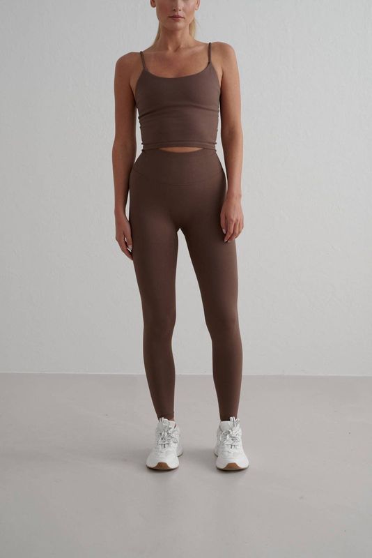 Aim'n - Sportbroek - Bruin - Skinny - Jersey