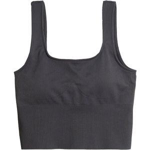 Aim'n - Rib Sporttop - Donkergrijs - Seamless