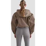 Aim'n - Sportjas - Crème - Met Capuchon - Rechte Zoom