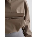 Aim'n - Sportjas - Crème - Met Capuchon - Rechte Zoom