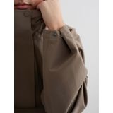 Aim'n - Sportjas - Crème - Met Capuchon - Rechte Zoom