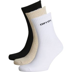 Aim'n - Sportsokken - Set van 3 - Wit Beige Zwart