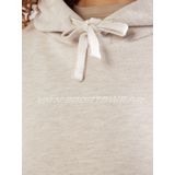 Aim'n - Sportief Sweatshirt - Beige Gemêleerd - Met Capuchon