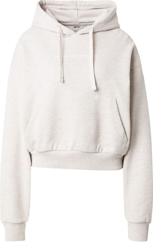 Aim'n - Sportief Sweatshirt - Beige Gemêleerd - Met Capuchon