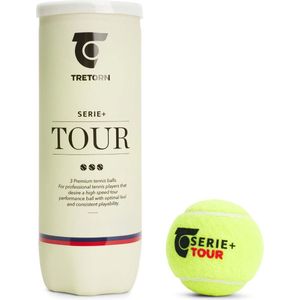 Tretorn - Serie+ Tour - Tennisbal - Geel - Dunne Rubber Kern