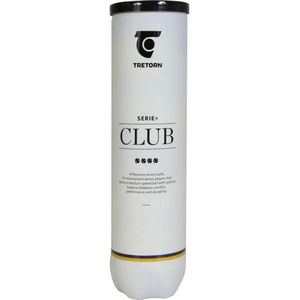 Tretorn - Serie+ Club 4 Tube - Tennisbal - Geel - Natuurlijk Rubber