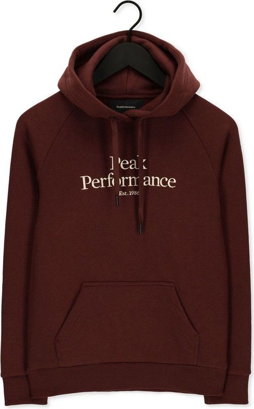 Peak Performance W Original Hood Truien & vesten Dames - Sweater - Hoodie - Vest- Bordeaux - Maat XS