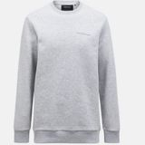 Peak Performance - Original Small Logo Crew - Trui - Med Grey Melange - Katoen/POL