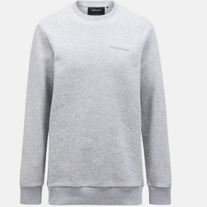 Peak Performance - Original Small Logo Crew - Trui - Med Grey Melange - Katoen/POL