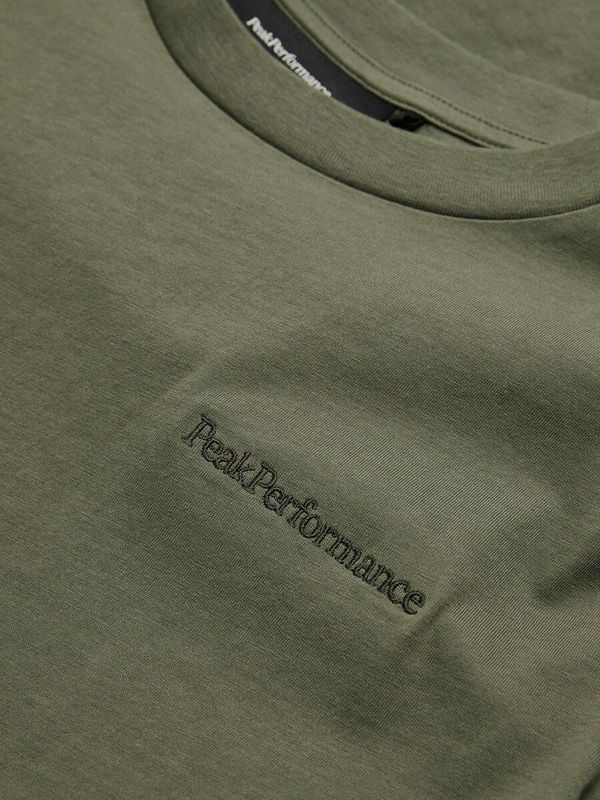 Peak Performance - Original Small Logo Tee - T-Shirt - Pine Needle - Katoen