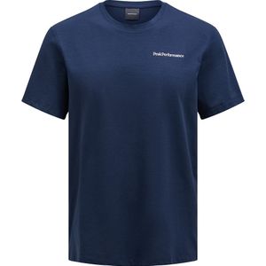 Peak Performance - Explore Logo Tee - T-Shirt - Blue Shadow - Polyester/Katoen