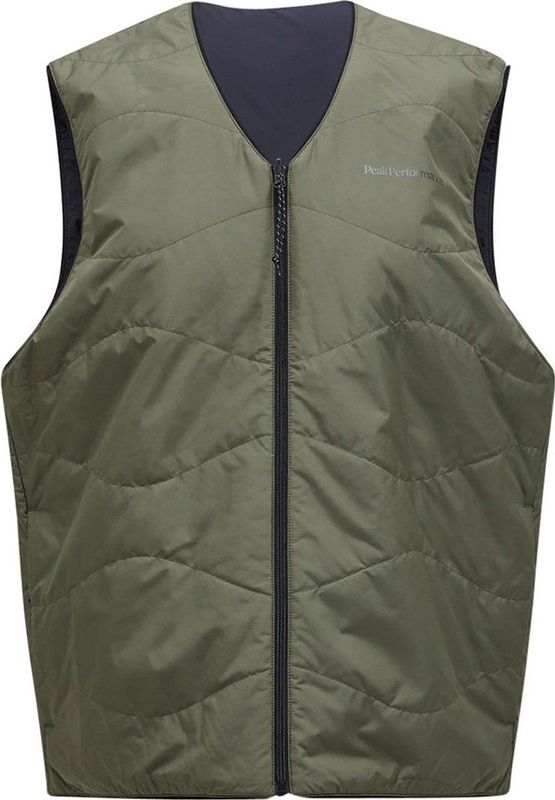 Peak Performance - Insulated Reversable Vest - Bodywarmer - Pine Needle Black - 100% Gerecycled Polyester