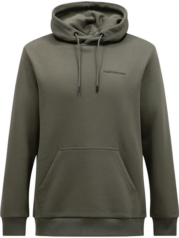 Peak Performance - Original Small Logo Hoodie - Pine Needle - Katoen/Gerecycled Polyester