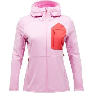 Peak Performance Womens Utility Light Zip Hood Fleecevest (Dames |roze)