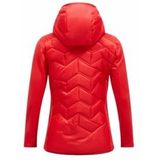 Peak Performance - Elevate Liner Hybrid Hood - Damesjas - Brilliant Red - Lichtgewicht - Wind- en Waterbestendig