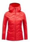 Peak Performance - Elevate Liner Hybrid Hood - Damesjas - Brilliant Red - Lichtgewicht - Wind- en Waterbestendig