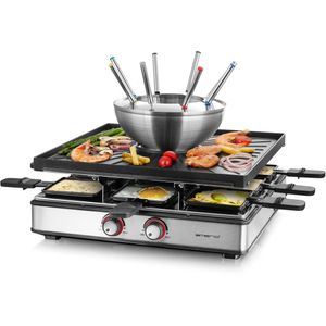 EMERIO RG-128187 - Raclettegrill -Gegoten aluminium grill oppervlak - Anti-aanbaklaag