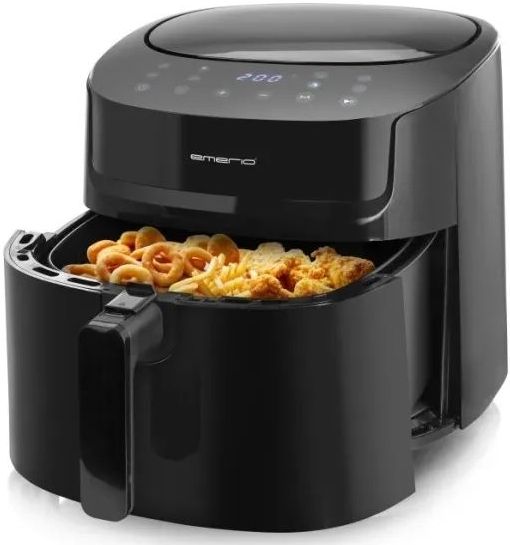 Emerio Airfryer XL 1300W - 7,2 Liter Heteluchtfriteuse - Regelbare thermostaat 40ºC tot 200ºC - BPA-Vrij en 8 Kookprogramma's - AF-129622.1 Zwart