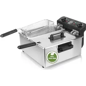 Friteuse 3 L - LIVOO - DOC216 - 2000W - 3L - Cuve amovible en acier inoxydable - Panier à friture amovible - Thermostat réglable - Electroménager