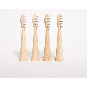 A Good Company Oral-B Tandenborstelkop 4-Pack van Bamboe, Wit, Regular