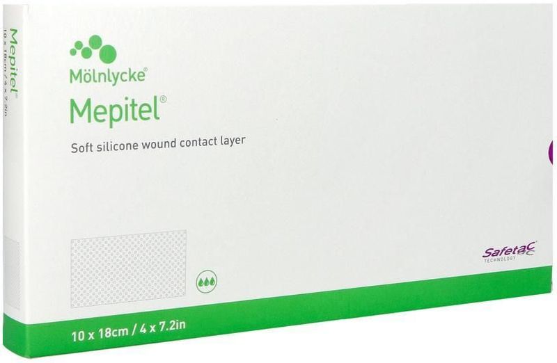 Mölnlycke - Mepitel - 10 cm x 18 cm - Wondcontactmateriaal - 10 stuks per doos