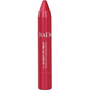 IsaDora - Glossy Lip Treat Twist Up Color - Hydraterende Lippenstift - Tint 12 Rhubarb Red - 3,3 g