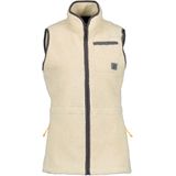 Didriksons - LIBRA - Outdoorvest - Light Beige - Teddystof - Fleece Achterkant