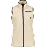 Didriksons - LIBRA - Outdoorvest - Light Beige - Teddystof - Fleece Achterkant