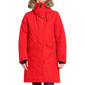 Didriksons Womens Erika Parka 3 Lange jas (Dames |rood |waterdicht)