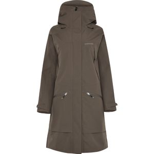 Didriksons Womens Ilma Parka 8 Lange jas (Dames |bruin |waterdicht)