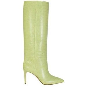 Paris Texas, Lime Croco Leren Stiletto 85 Laarzen Groen, Dames, Maat:40 EU