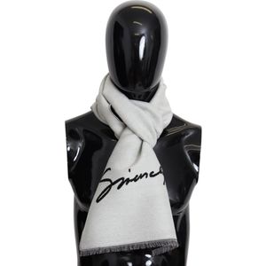 Givenchy Zwart Wit Wool Unissex Winter Warm SCARF Wrap Heren sjaal