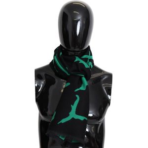 Givenchy Mannen Zwart Groen Wollen Unisex Winter Warme Sjaal Wrap Sjaal