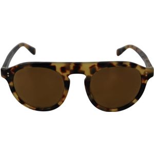 Dolce & Gabbana Brown Tortoise Oval Full Rim dames zonnebril
