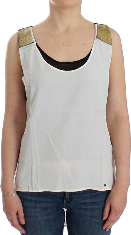 C’n’c Costume National - Mouwloze T-shirt - Wit - 100% Lyocel