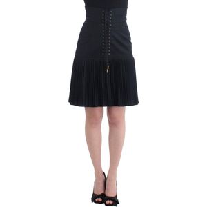 Roberto Cavalli - Geplooide Minirok - Zwart - Wol