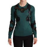 Dolce & Gabbana Groene wollen trui met ronde hals voor dames