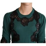 Dolce & Gabbana Groene wollen trui met ronde hals voor dames