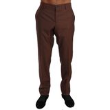 Dolce & Gabbana - Broek - Bruin - 60% Wol 40% Zijde