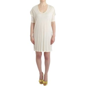 Relaxed Viscose TShirt Dress Wo - White Dresses