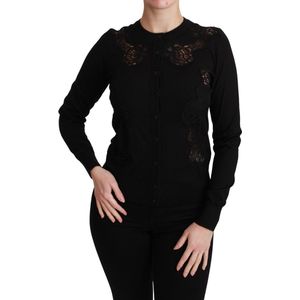 Dolce & Gabbana - Black Cashmere Lace - Cardigan - Zwart