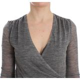 Ermanno Scervino - Grijze V-hals Trui - Wolmix - Dames
