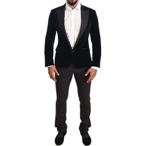 Dolce & Gabbana, Heren, Pakken, Blauw, Maat: S Tweed,