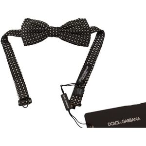 Dolce & Gabbana zwart patroon verstelbare nek papillon boog herenbinding