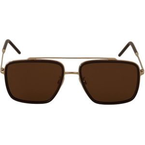 Dolce & Gabbana Black Metal Square gepolariseerde lens zonnebril | Sunglasses
