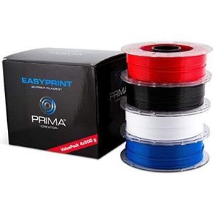 PrimaCreator - EasyPrint Value Pack - PLA Filament - 500g - 1.75 mm - 4 Eenheden