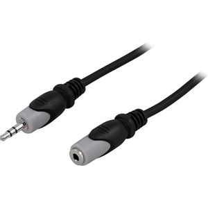 Deltaco MM-161 Audiokabel 3 m 3,5 mm zwart (3 m), Audiokabel