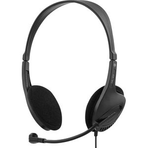 Deltaco HL-43 - Stereo Headset - On-Ear - Microfoon - Zwart