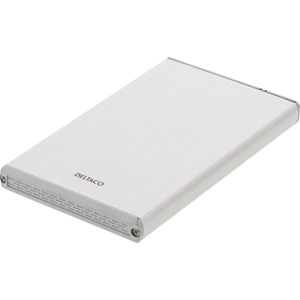 Deltaco HDD box 1x2.5, SATA 6Gb (2.5"), Harddisk behuizing, Zilver